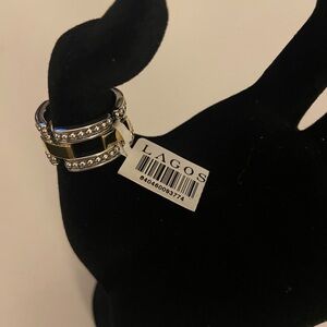 Lagos High Bar Link Ring. Size 8. NWT